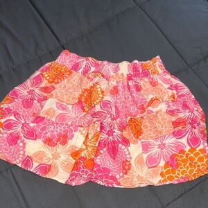 Aeropostale Pink and Orange Floral Mini Skirt